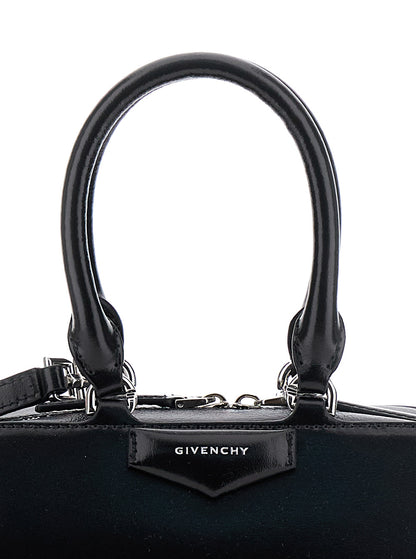 Handbag Antigona East West Mini Black Leather