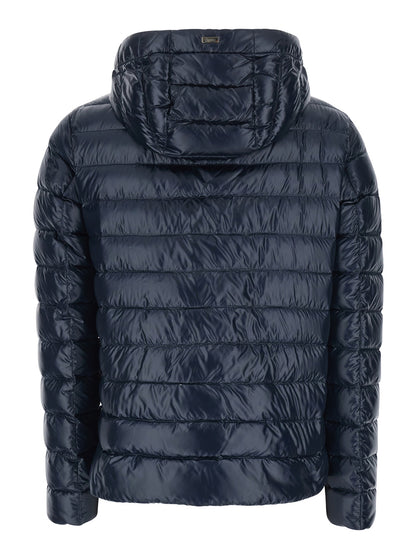 Hooded Puffer Jacket Blue