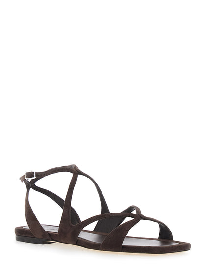 Sandals Ayla Brown Suede