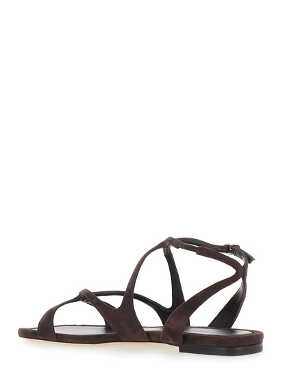 Sandals Ayla Brown Suede