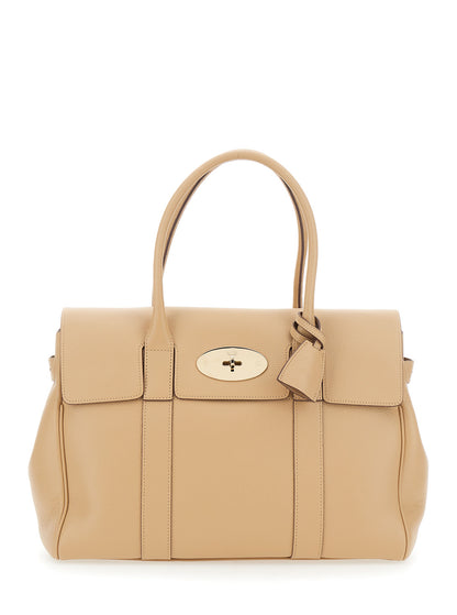 Handbag Bayswater Beige Leather