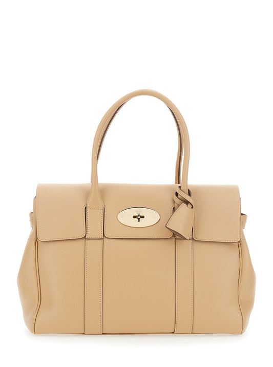 Handbag Bayswater Beige Leather