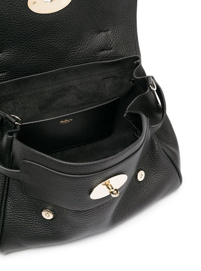 Handbag Alexa Black Pebbled Leather