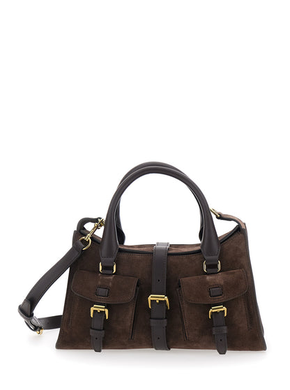 Handbag Roxanne Brown Suede