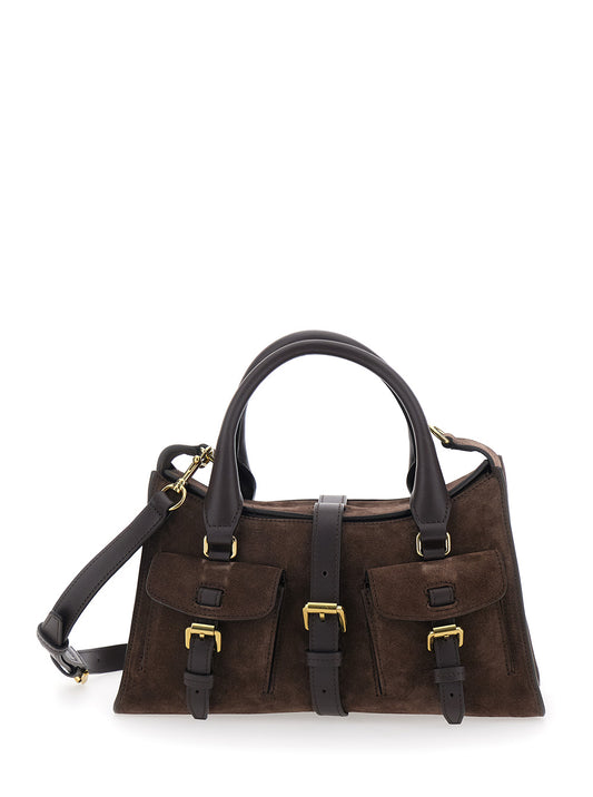 Handbag Roxanne Brown Suede