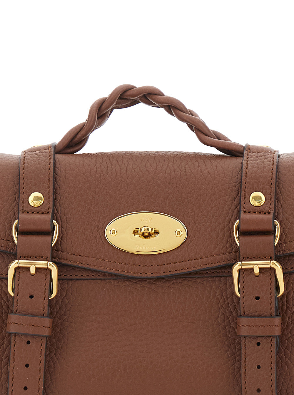 Handbag Alexa Mini Brown Hammered Leather