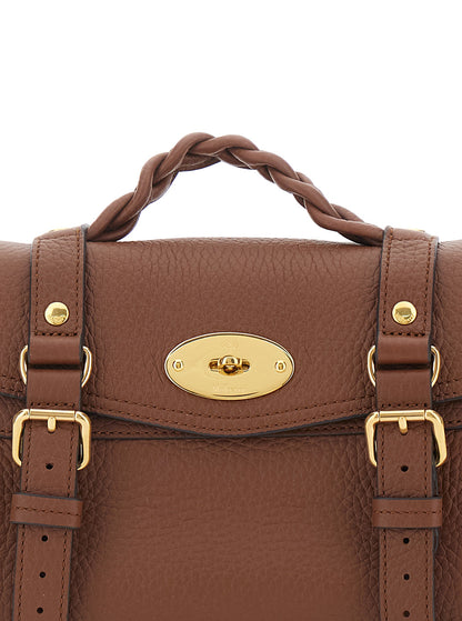 Handbag Alexa Mini Brown Hammered Leather