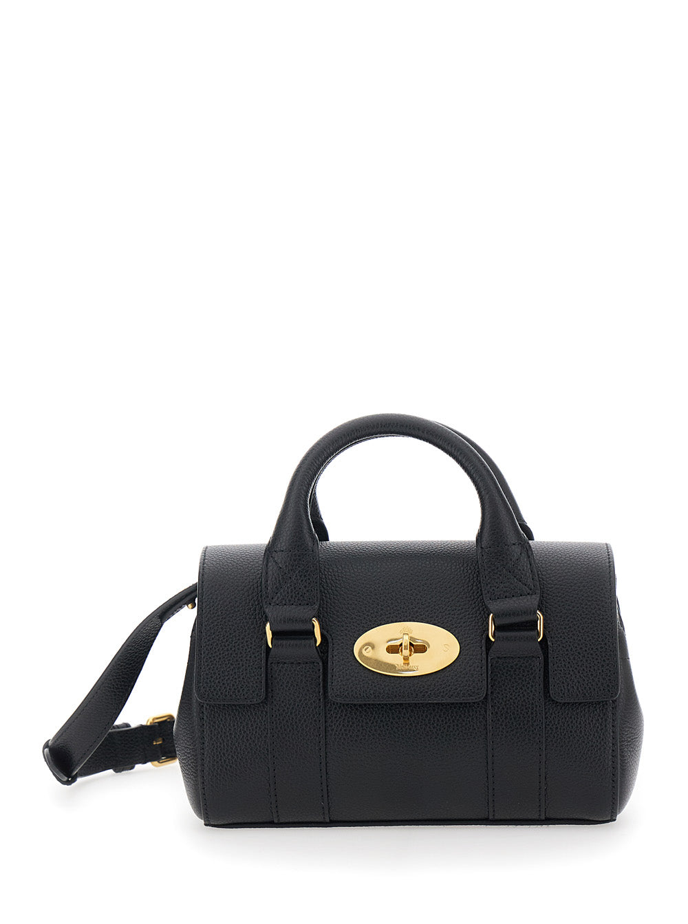 Handbag Bayswater Mini Black Pebbled Leather