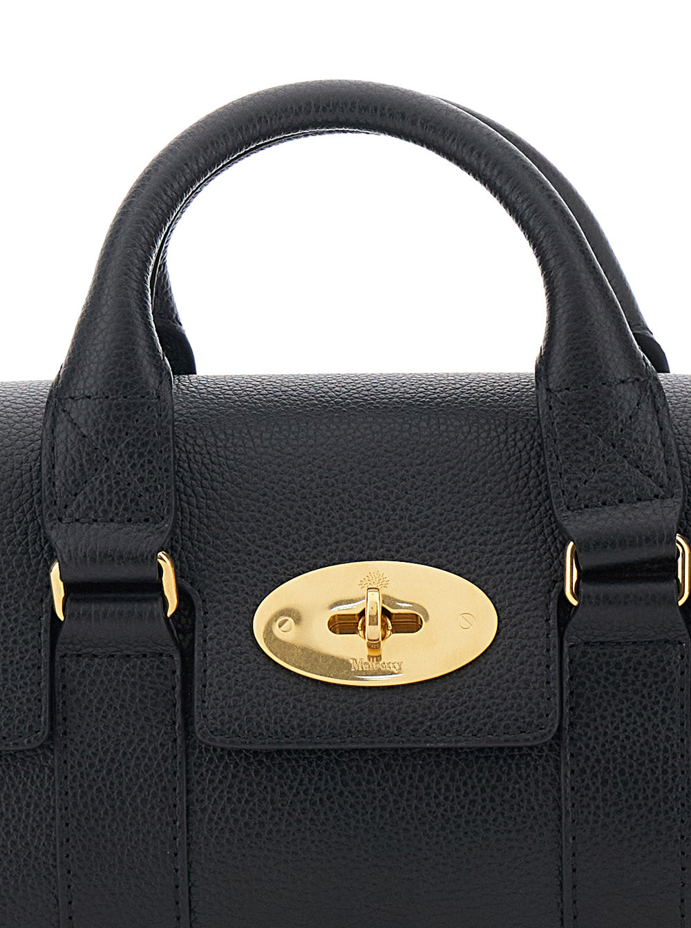 Handbag Bayswater Mini Black Pebbled Leather
