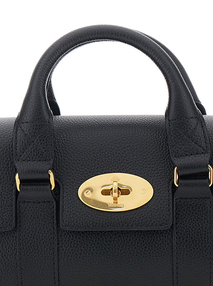 Handbag Bayswater Mini Black Pebbled Leather