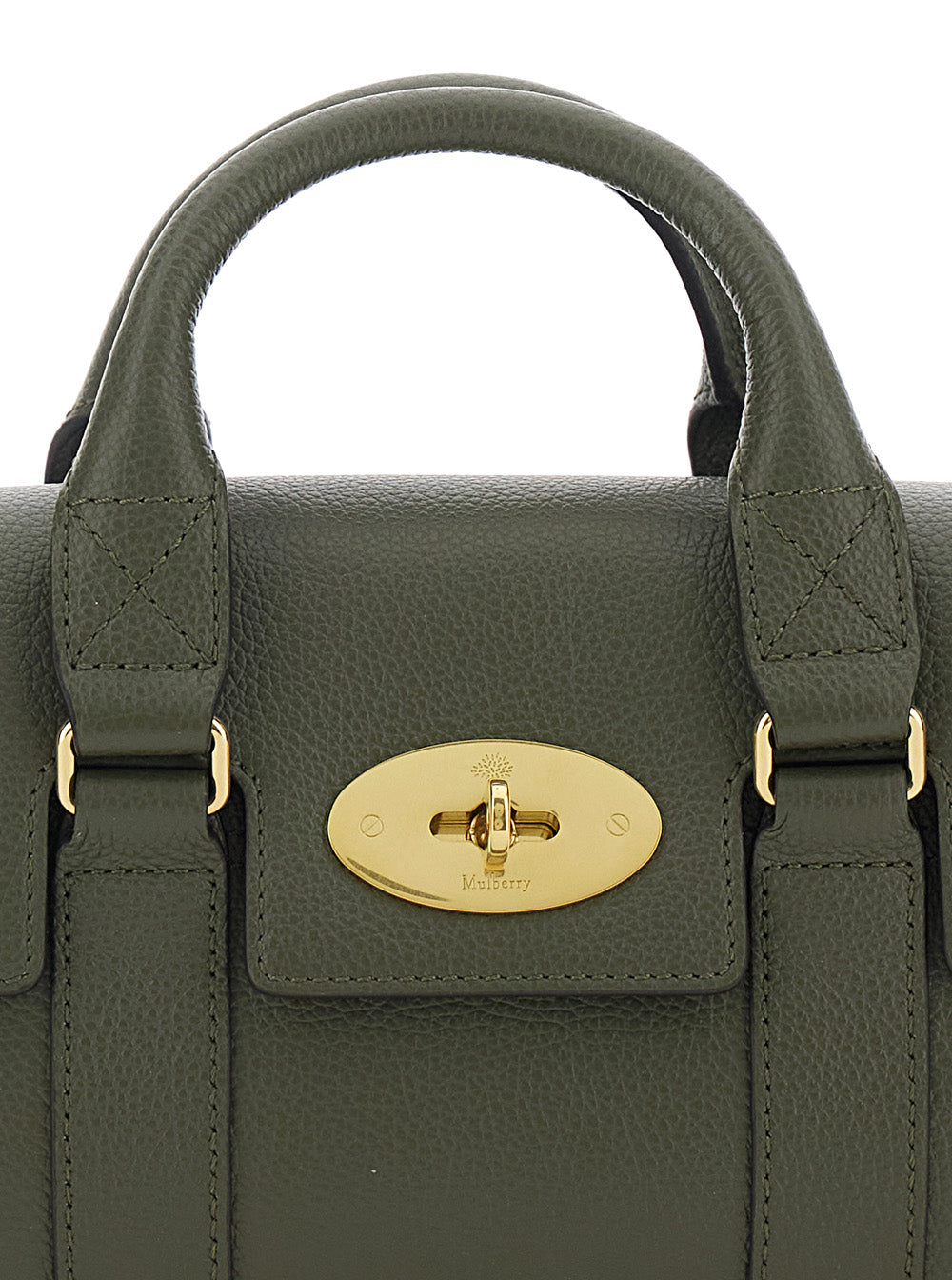 Handbag Bayswater Mini Green Pebbled Leather
