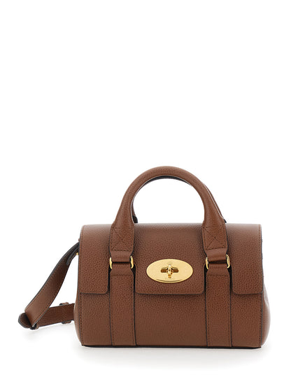 Handbag Bayswater Mini Brown Pebbled Leather