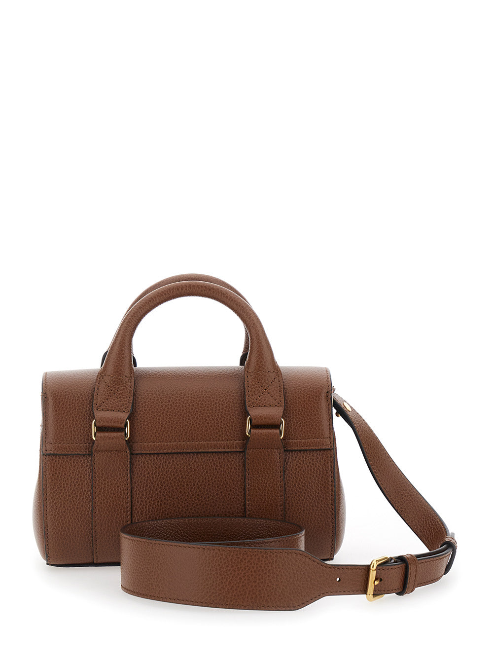 Handbag Bayswater Mini Brown Pebbled Leather