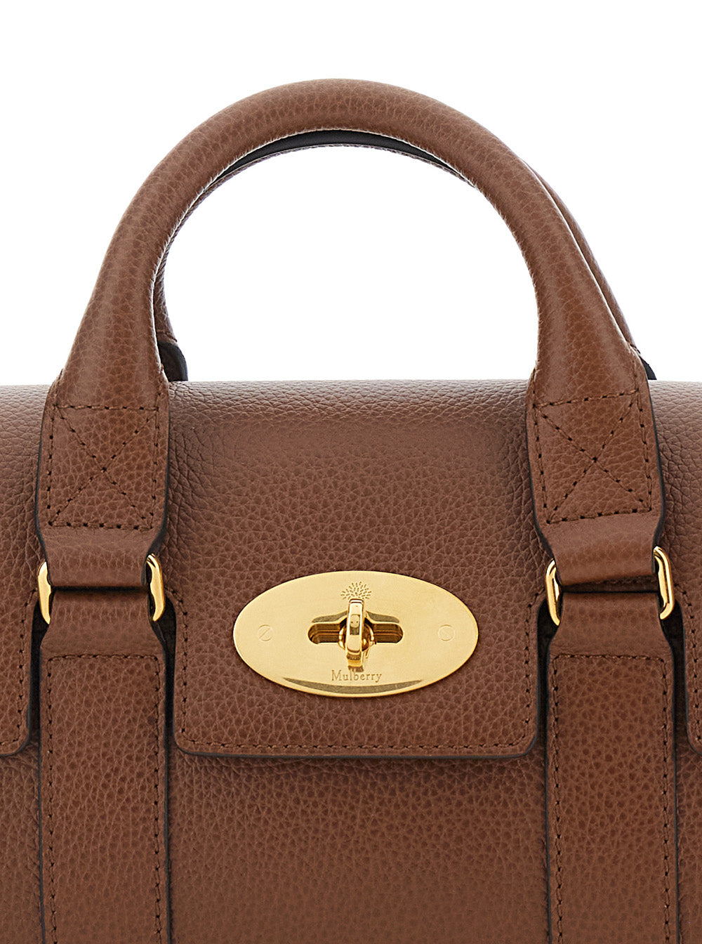 Handbag Bayswater Mini Brown Pebbled Leather