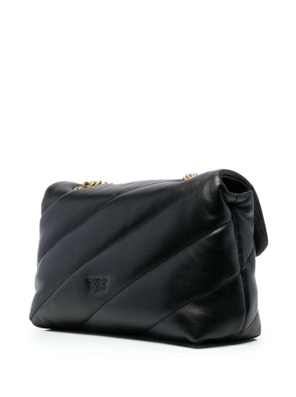Shoulder Bag Love Classic Puff Black Leather