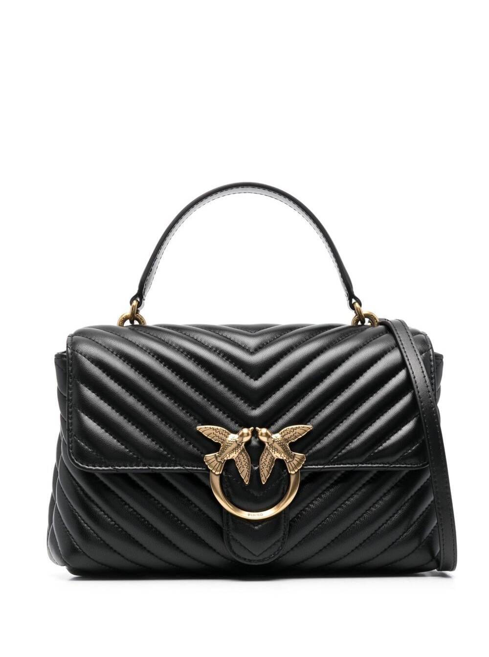 Handbag Lady Love Puff Quilted Nappa Black