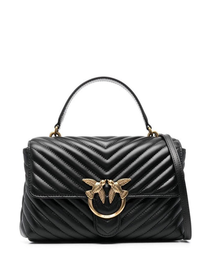 Handbag Lady Love Puff Quilted Nappa Black