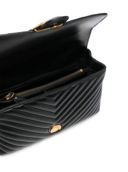Handbag Lady Love Puff Quilted Nappa Black