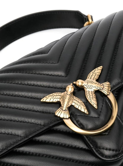 Handbag Lady Love Puff Quilted Nappa Black