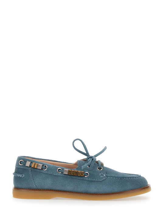 Loafers Grace Light Blue Suede