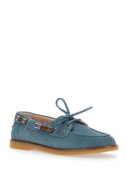 Loafers Grace Light Blue Suede