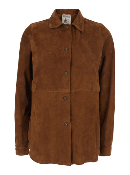 Shirt, Brown Suede