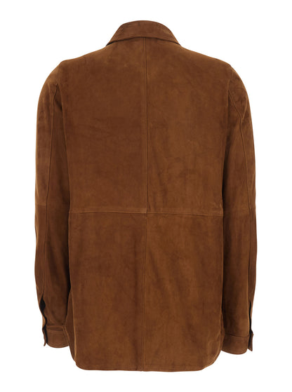 Shirt, Brown Suede