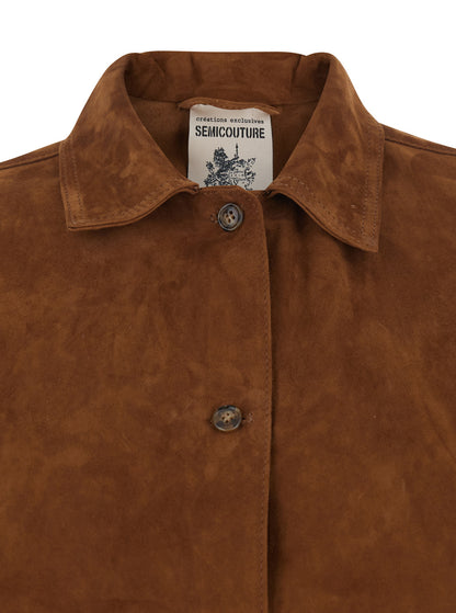 Shirt, Brown Suede