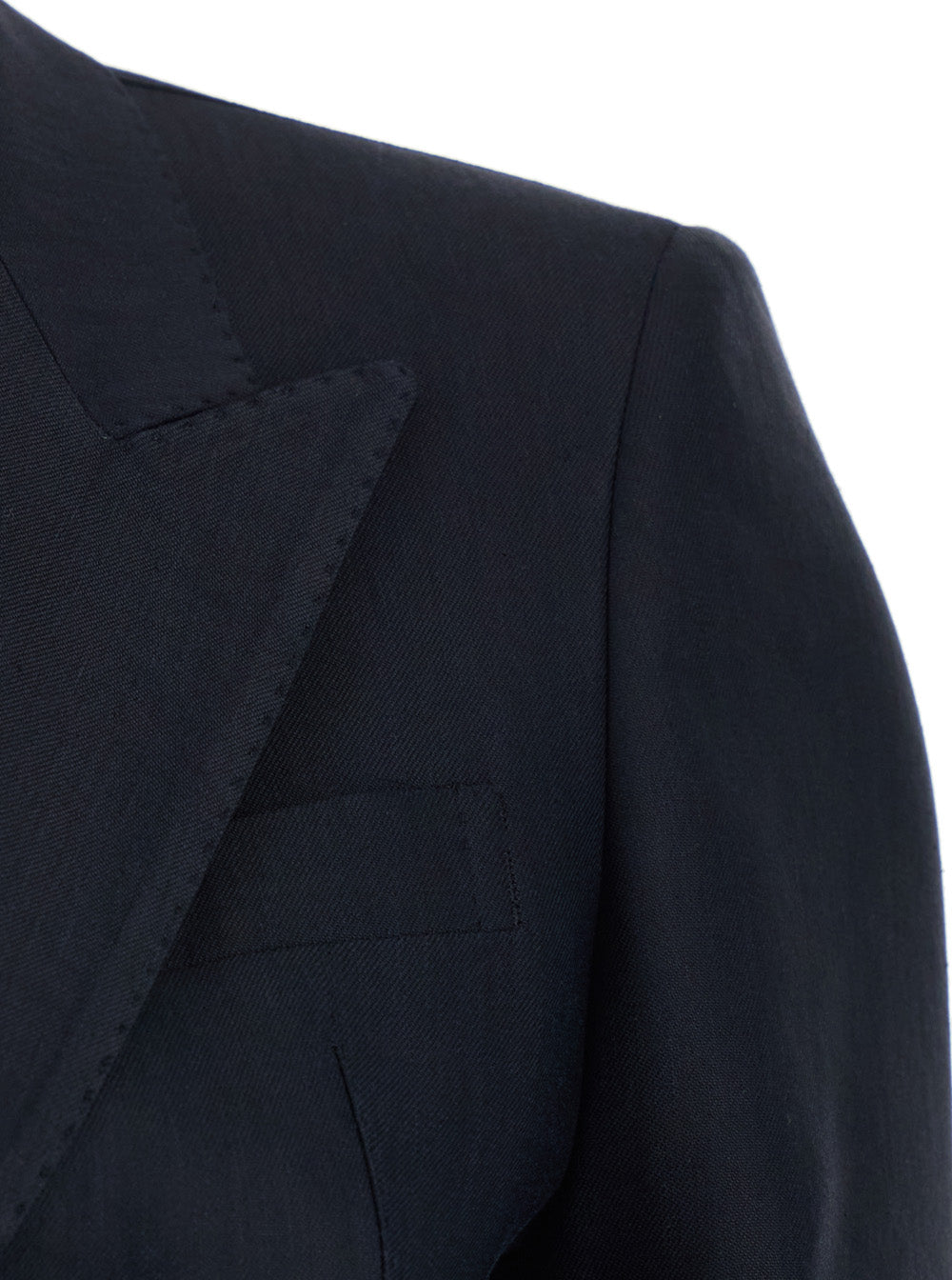 Double-Breasted Suit Linen-Blend Blue
