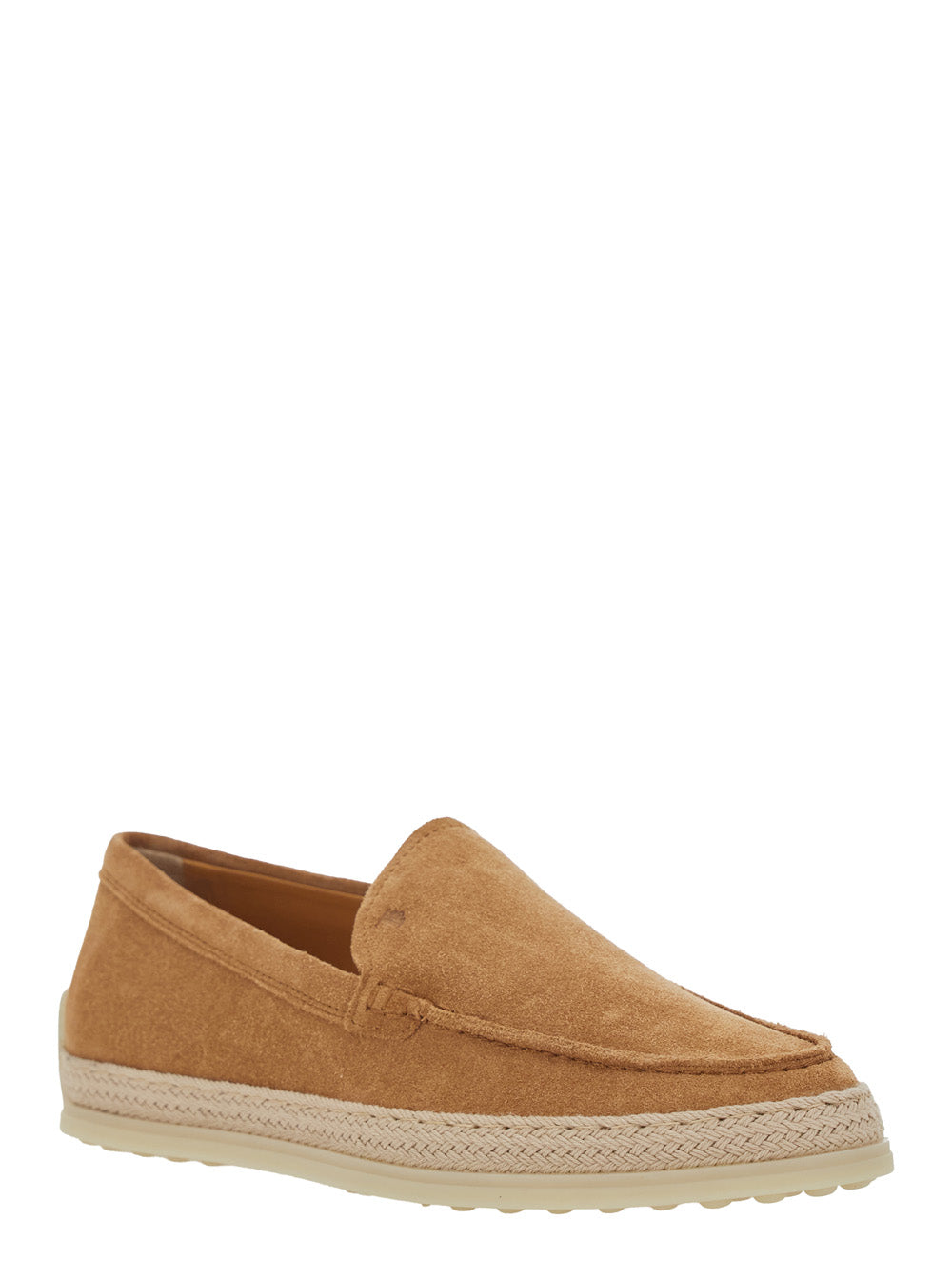Loafers Crocodile-Embossed Brown Suede
