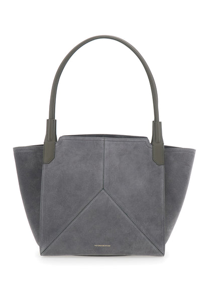 Handbag Victoria Piccola Grey Suede