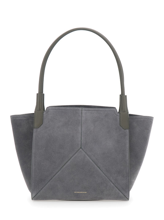 Handbag Victoria Piccola Grey Suede