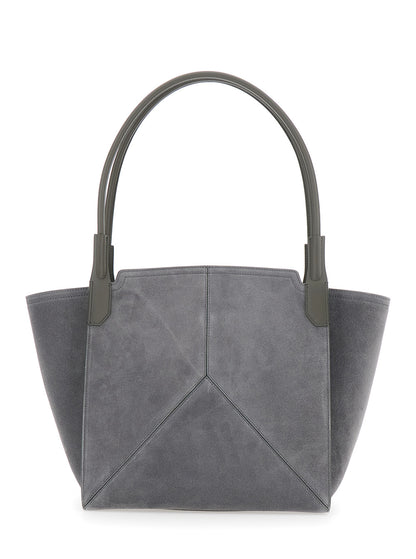 Handbag Victoria Piccola Grey Suede