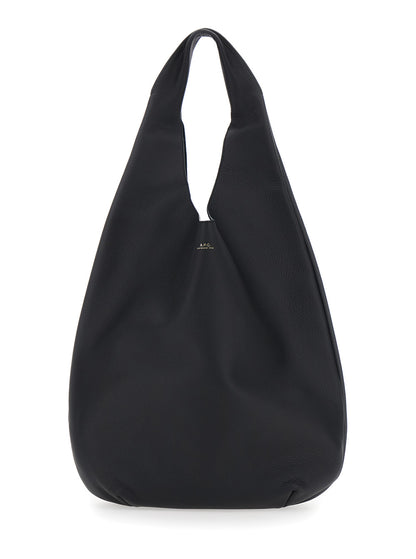 Handbag Le Neige Black Crinkled Leather