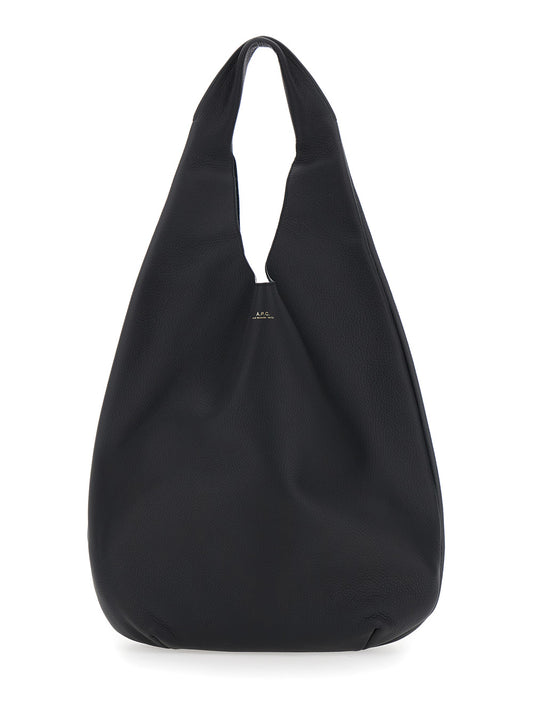 Handbag Le Neige Black Crinkled Leather