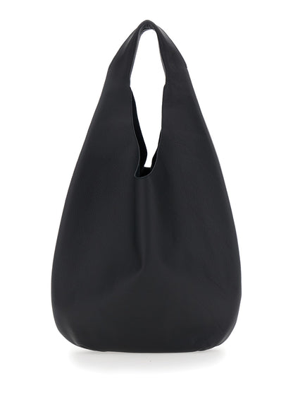 Handbag Le Neige Black Crinkled Leather