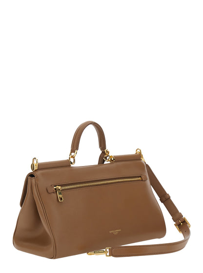 Handbag My Sicily Brown Leather