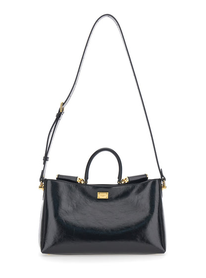 Handbag Vittoria Black Leather