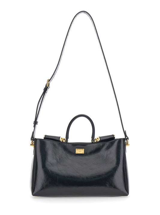 Handbag Vittoria Black Leather