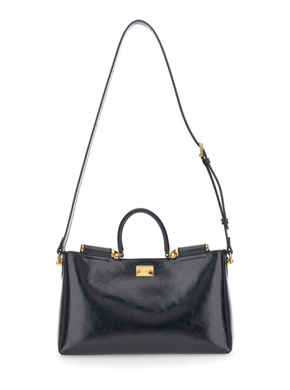 Handbag Vittoria Black Leather