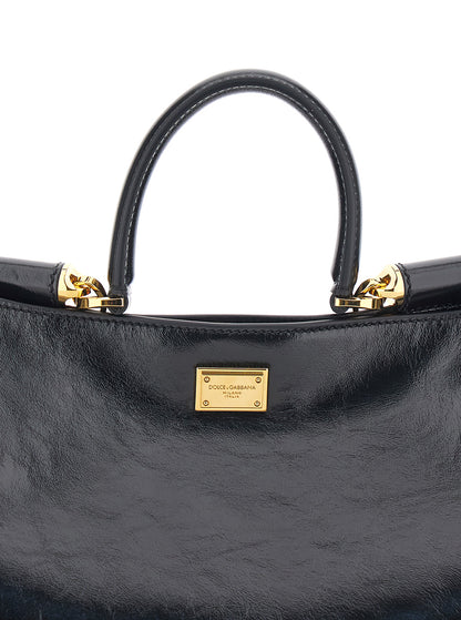 Handbag Vittoria Black Leather