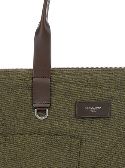 Shopper Bag Adamo Green Cotton