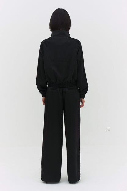 Leiseu Track Jacket in Black