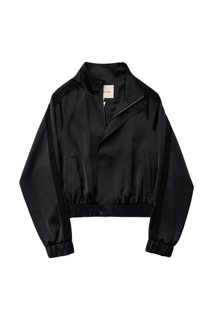 Leiseu Track Jacket in Black
