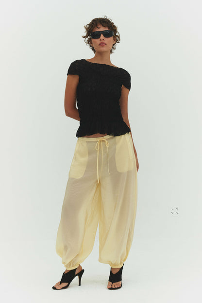 Zora Voile Pant in Butter