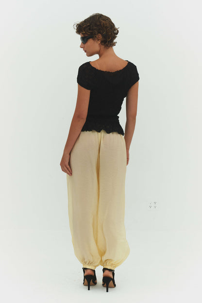Zora Voile Pant in Butter