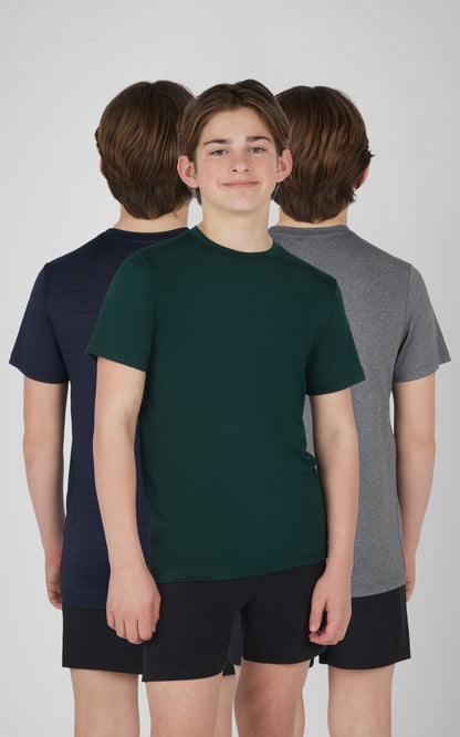 Boys 3 PK Mesh Performance Tee