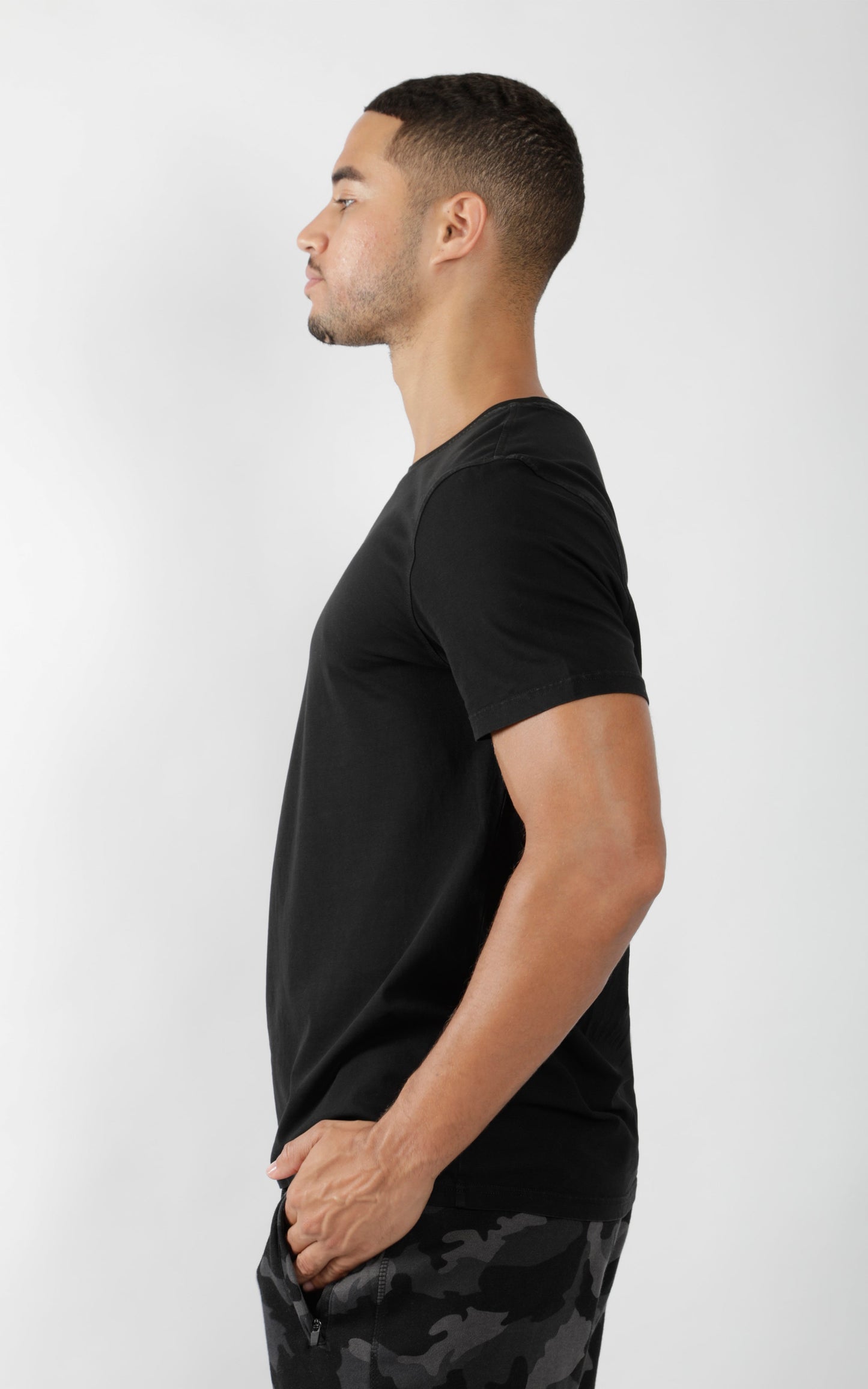 Mens Silicon Washed Pima Cotton Crew Neck Tee