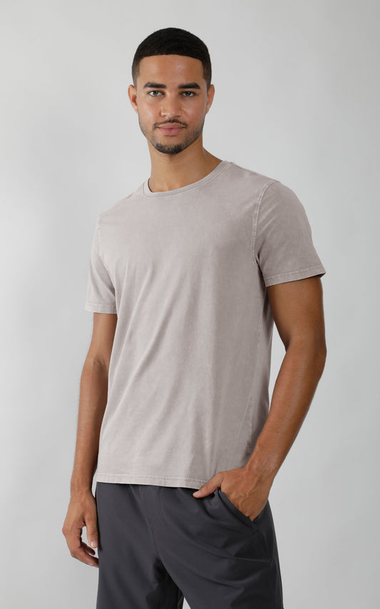 Mens Silicon Washed Pima Cotton Crew Neck Tee