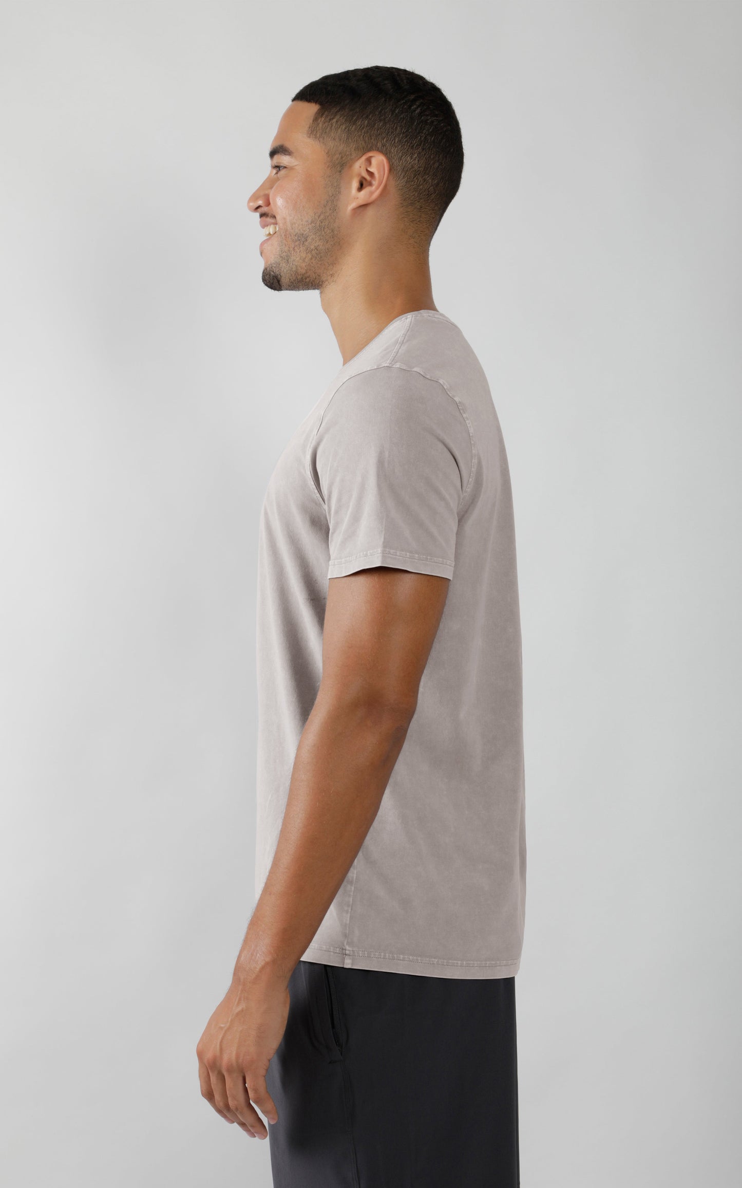Mens Silicon Washed Pima Cotton Crew Neck Tee